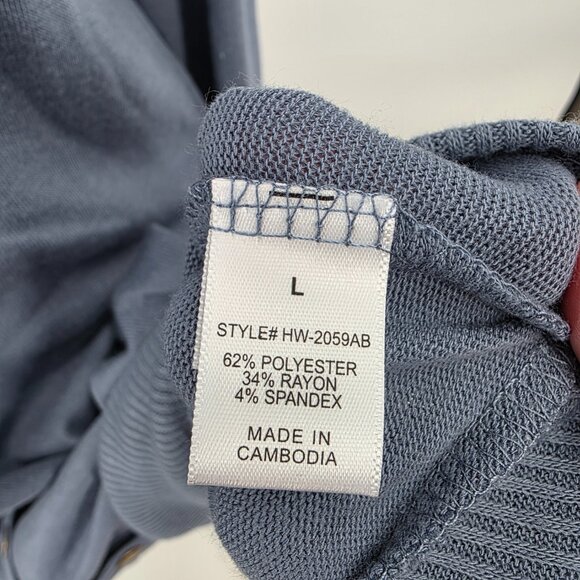 ZENANA Long Sleeve Snap Front Cardigan Sweater With Pockets Dusty Blue L NWT - Picture 10 of 11